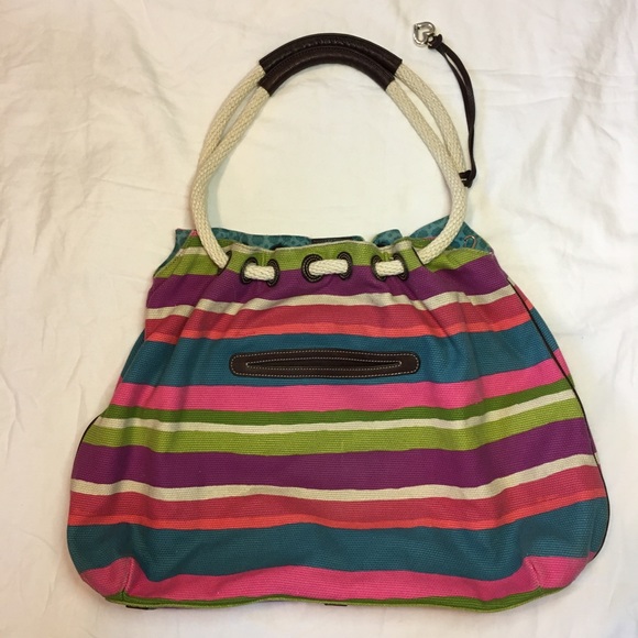 Brighton Colourful Seahorse Beach Maxi Woven Tote Bag - Picture 4 of 16